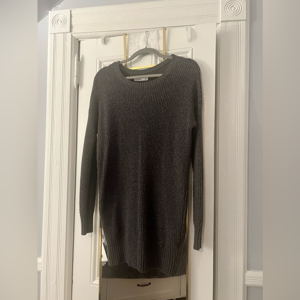 Knit long sleeve mini dress